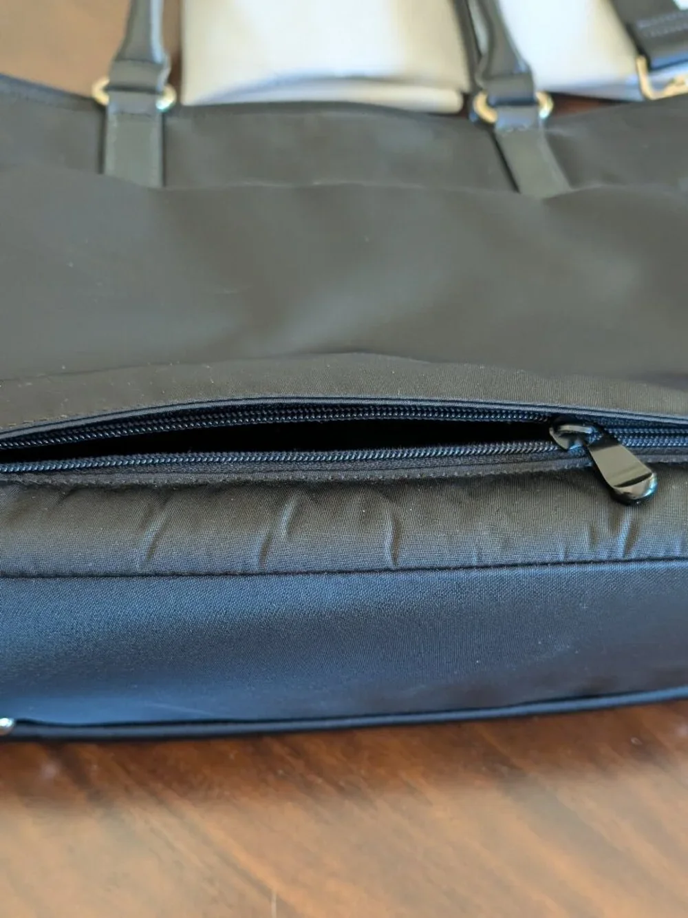 Lo & Sons Brookline Laptop Work Bag Black & Gold Hardware